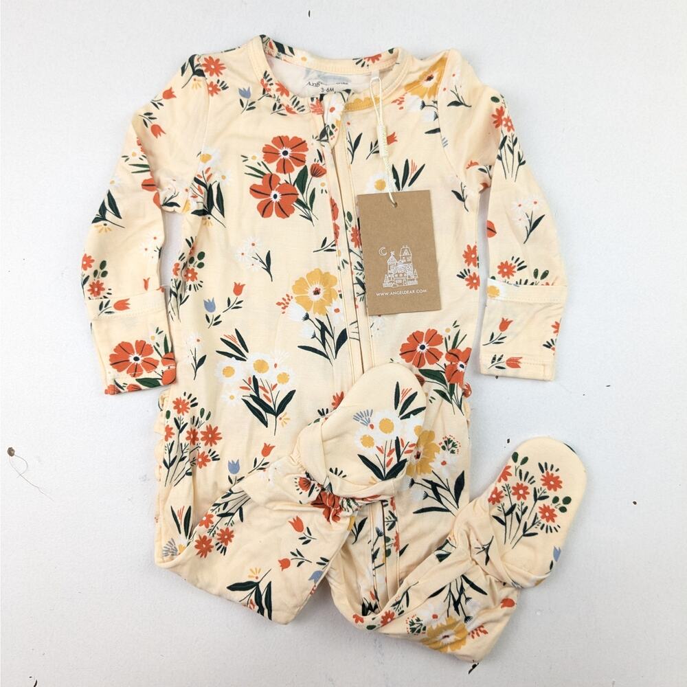 Angel Dear Garden Floral Ruffle Footie